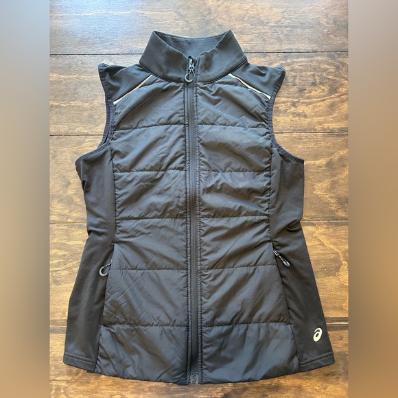 Asics Jackets & Blazers - Asics Black Quilted Running Exercise Puffer Vest
